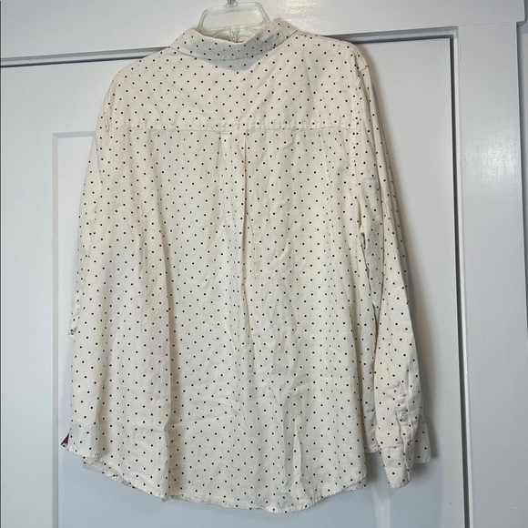 St. John's Bay Cream and Black Polka Dot Shirt size 3X. - Picture 6 of 9